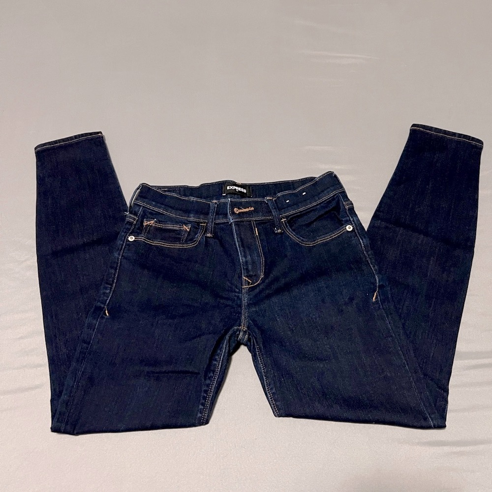 Dark Blue Express Women's Skinny Mid rise Jeans 2S